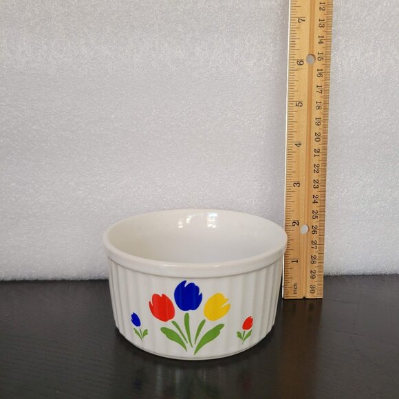 Tulip Tyme Ceramic Stoneware Ramekins Vintage, 1985 Made in Japan - Picture 7 of 8